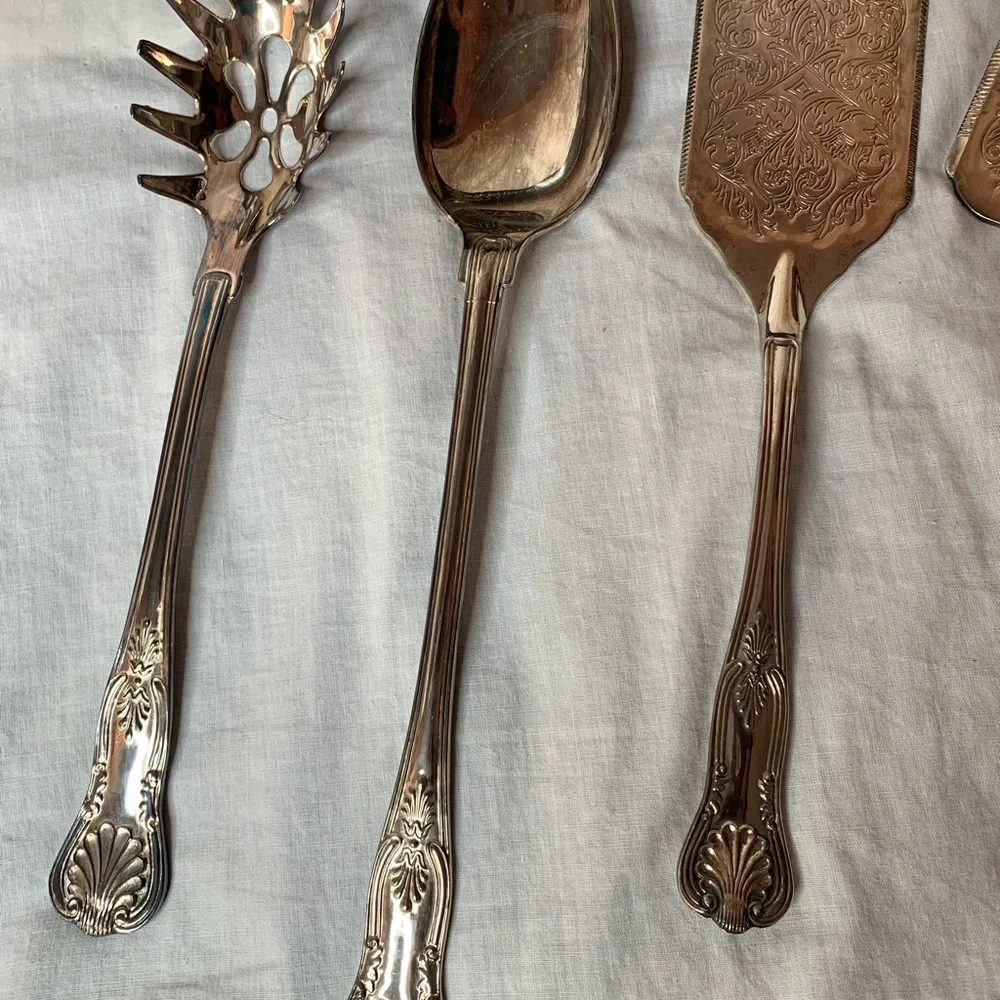 vintage 1987 Godinger silver plated 4 pieces-hostess serving set Paul Revere